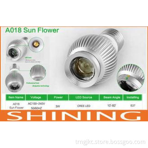 100V - 240V E27 3W LED Focus Sportlight , Display Lighting